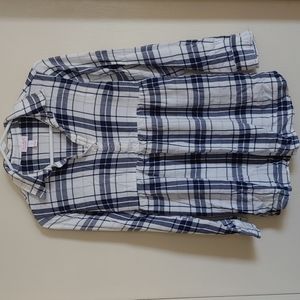 Plaid long sleeve Maternity top